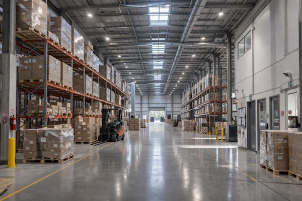 Showing the inside of a Bonded Warehouse with Security CCTV